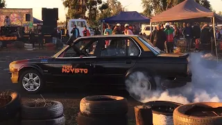 Novisto spinning her V8 E30 at Wana Las