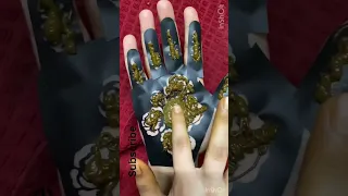 Henna design using stencil
