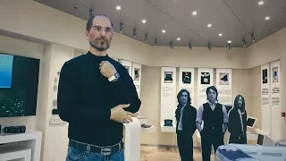 Fake Apple Store with Fake Steve Jobs