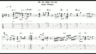 Larry Koonse - All the things you are (chord melody transcription tab)