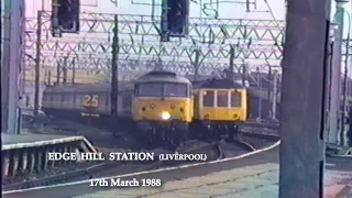 BR in the 1980s Edge Hill Station Liverpool  On 17th March 1988