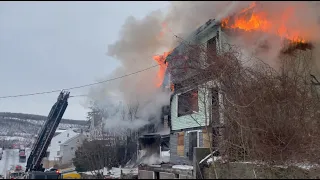 Shamokin Fire Bureau - 7th St. - Massive Fire With Collapses