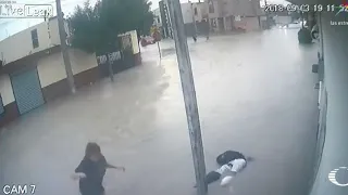 12 year old student electrocuted by touching pole in flood
