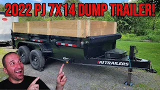 NEW 2022 PJ 7x14 Dump Trailer Setup | DL142 | 14k lbs