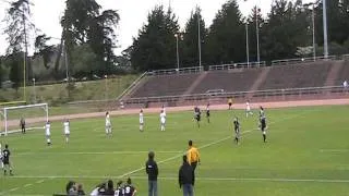 Urban girls varsity soccer battles Lick-Wilmerding at Kezar Stadium