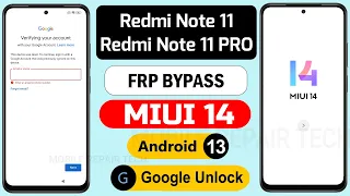 Redmi Note 11 Pro FRP Bypass MIUI 14 | Redmi Note 11 MIUI 14 FRP Unlock Redmi Note 11 pro Frp Bypass