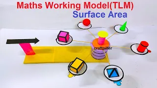 maths working model (tlm) on surface area | maths tlm using cardboard - diy | craftpiller