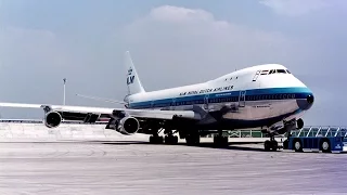 Klm 747  PH BUA Zomaar een vlucht. Jaren zeventig Schiphol