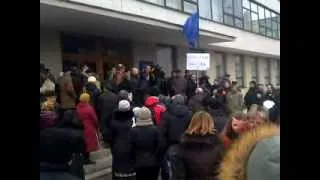 Евромайдан Чернигов Митинг у ОблРады 22.02.2014