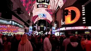 FREMONT STREET LAS VEGAS NIGHT SCENES DECEMBER 2019 VLOG#253