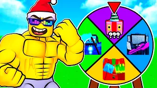 Ultimate SANTA Spin The Wheel TOILET TOWER DEFENSE