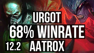 URGOT vs AATROX (TOP) | Rank 1 Urgot, 6/0/3, 68% winrate, Dominating | EUW Challenger | 12.2