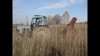 МТЗ 80 + прицепной кормоуборочный комбайн