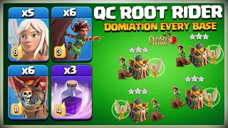 5 Healers + 6 Root Rider = UNSTOPPABLE | Th16 Qc Root Rider Attack | Best Th16 Attack Clash of clans