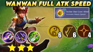 WANWAN FULL ATTACK SPEED.!! UNTOUCHABLE.!! MAGIC CHESS MOBILE LEGENDS