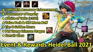 100% PEN Acc, J's Hammer, +150FS, Pet, T8 Horse, Corsair Class, Event & Rewards Heidel Ball 2021