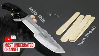 Making my own CS:GO Huntsman Knife from Popsicle Sticks | DIY Full Tutorial