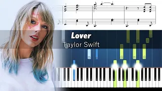 Taylor Swift - Lover - Romantic Piano Tutorial with Sheet Music