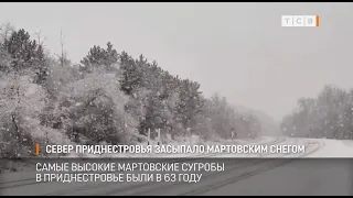 Север Приднестровья засыпало мартовским снегом
