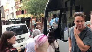 Tim Franklin on the Location Tour Bus to Home and Away