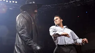 The Undertaker and Randy Orton Contract Signing for Wrestlemania 21