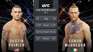 Dustin Poirier Vs. (2014) Conor McGregor : UFC 4 Gameplay (Legendary Difficulty) (AI Vs AI) (PS4)