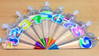 Making CLEAR SLIME with ANIMALS PIPING BAGS!!! Satisfying SLIME #12