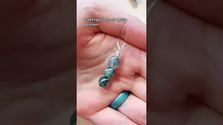 How to make a wire wrapped pendant using beads!