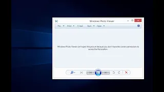 Solved: Windows photo viewer can't open this picture because you don't have correct permission