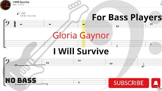 Gloria Gaynor   I Will Survive (Play Along Tabs) (Bass Cover)