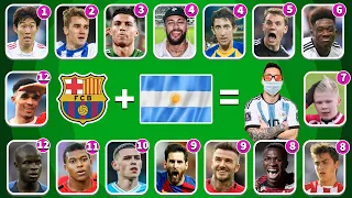 Guess the song, country and first club of famous football playersRonaldo, Messi, Neymar