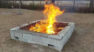 Fire Pit Burning
