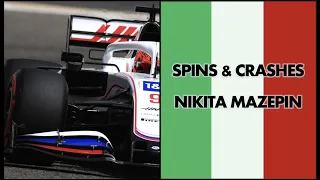 All Nikita Mazepin Spins and Crashes from 2021 Italy GP