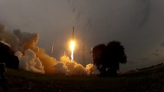 LAUNCH PAD CAMERA Falcon 9 TurkmenAlem52E Captured By A GoPro Hero East Of Launch Pad