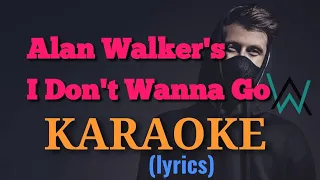 I don't wanna go | Alen walker  Karaoke (lyrics) | original music