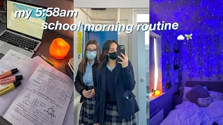 my 5:58am productive school morning routine (realistic)