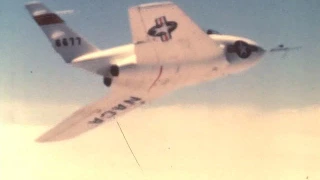 X-4 Bantam Performing a Flight Test Over Muroc, CA