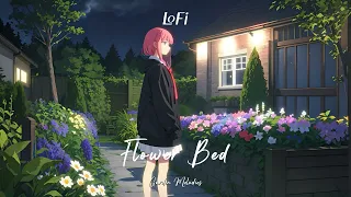 playlist I LoFi Flower Bed / A vibrant LoFi album capturing the beauty of a blossoming flower bed.