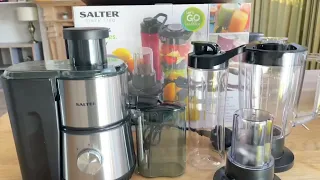 Unboxing Salter’s 4 in 1 Juice and Blend to make smoothies, juices, fresh coffee and spice blends