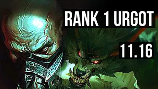 URGOT vs WARWICK (TOP) | Rank 1 Urgot, 3/1/2 | NA Challenger | v11.16