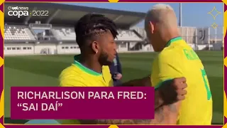 Richarlison tira Fred do 'lugar de Neymar' em foto da seleção:'Sai daí'