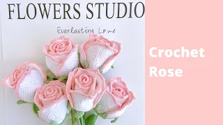 How to Crochet Rose Bouquet ✿ Crochet Flower Bouquet Tutorial