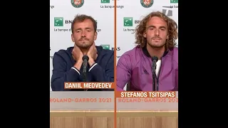 Tsitsipas and Medvedev on facing each other in the French Open