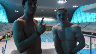 GYMNASTICS MEETS DIVING   Tom Daley vs  Nile Wilson