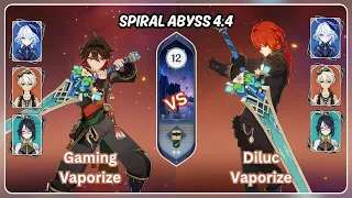 C3 Gaming Vape & C2 Diluc Vape | Spiral Abyss 4.4 Floor 12 - Genshin Impact