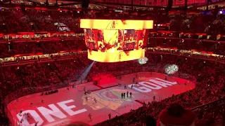 Blackhawks tribute to Patrick Kane and his 1000 points scored in NHL Intro, tribute,Anthem 1/21/2020