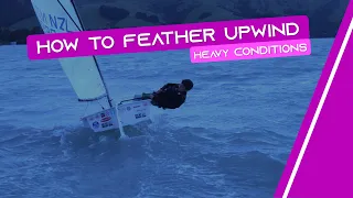 OPTIMIST SAILING - How To Feather Upwind | [Heavy Conditions]