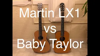 Baby Taylor vs Martin LX1 Guitar