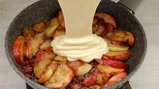 Apple pie in a pan with 1 egg in 15 minutes! # 92