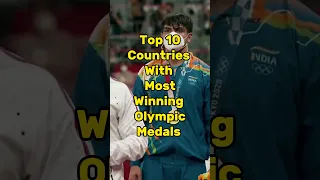 Top 10 Countries with most winning Olympics Medals #shorts  #olympics